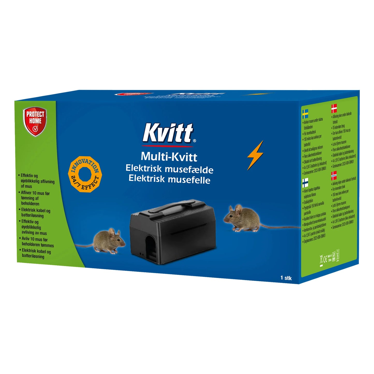 Multi-Kvitt Elektrisk musefelle