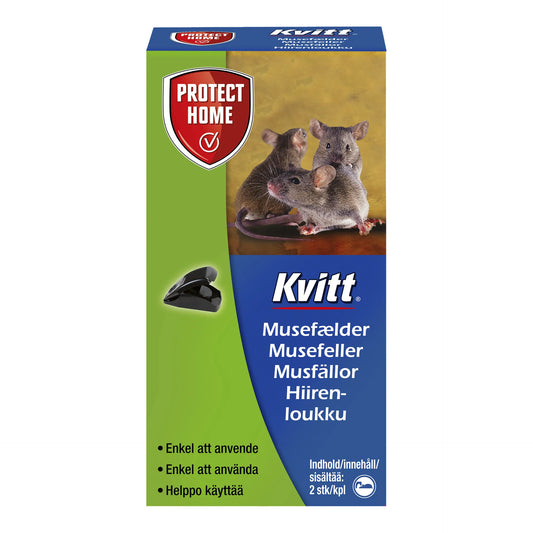 Kvitt musefelle snap 2-pk