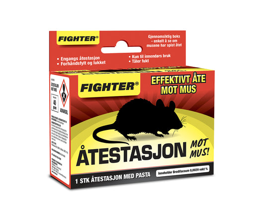 Fighter Åtestasjon mot mus – Giftpasta for musefjerning